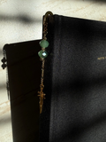 Metal Sword Charm Bookmark - Frosted Green